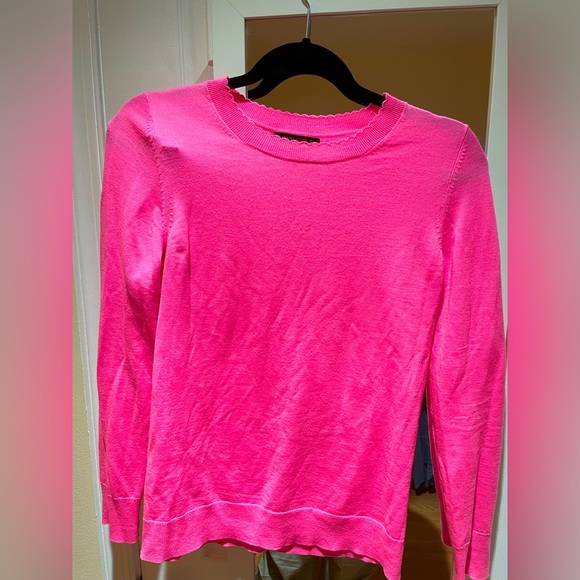 Banana Republic Merino Wool Hot Pink Sweater - Picture 1 of 4